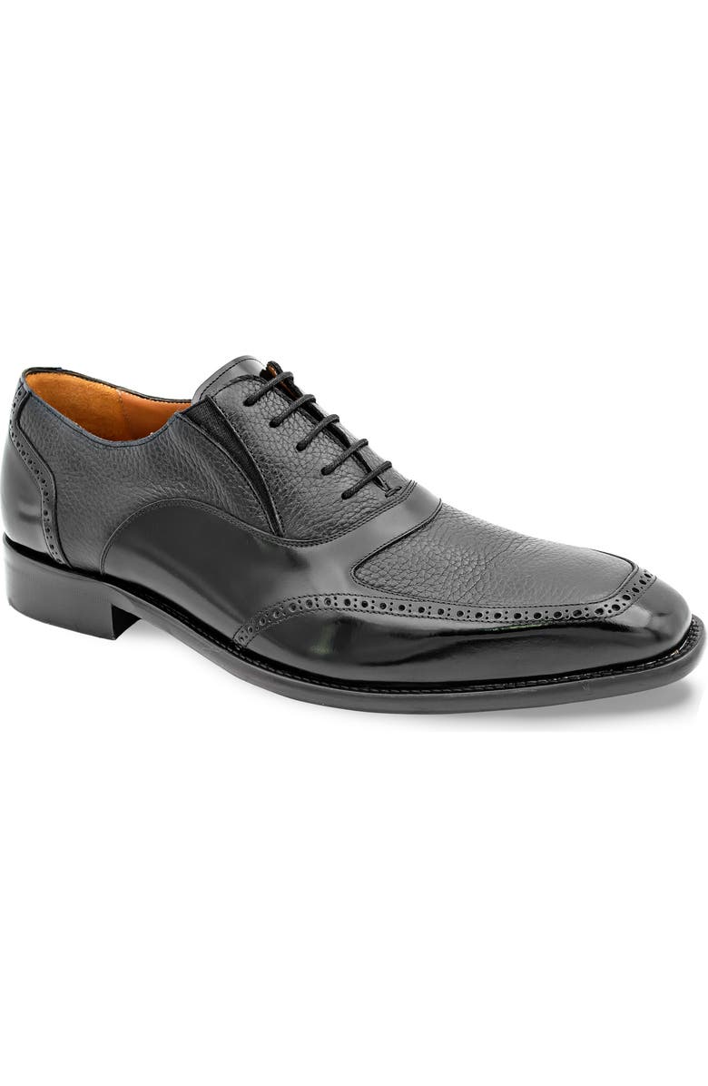 Mezlan Textured Oxford, Main, color, Black