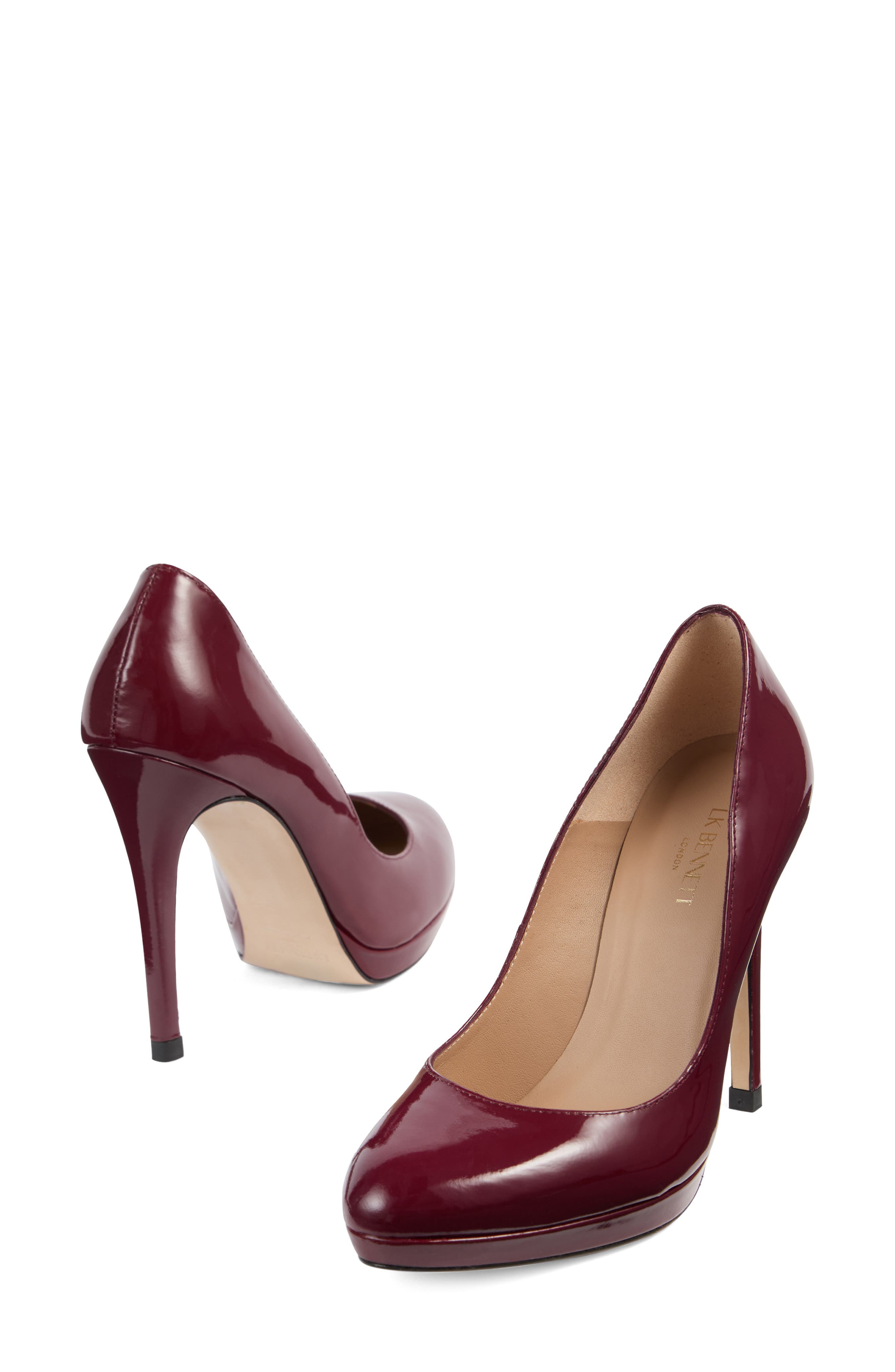 LK Bennett Sledge Platform Pump, Alternate, color, Bordeaux