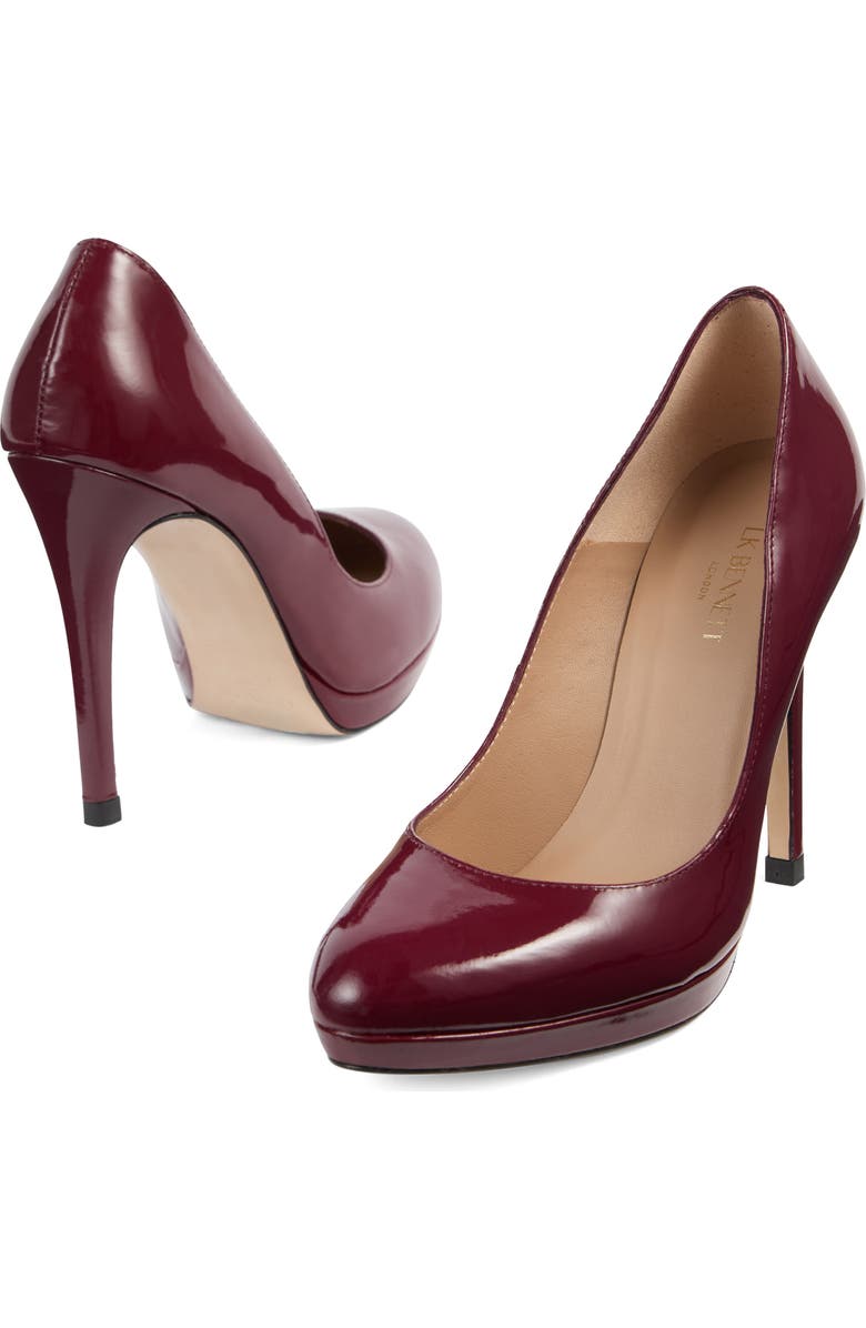 LK Bennett Sledge Platform Pump, Alternate, color, Bordeaux