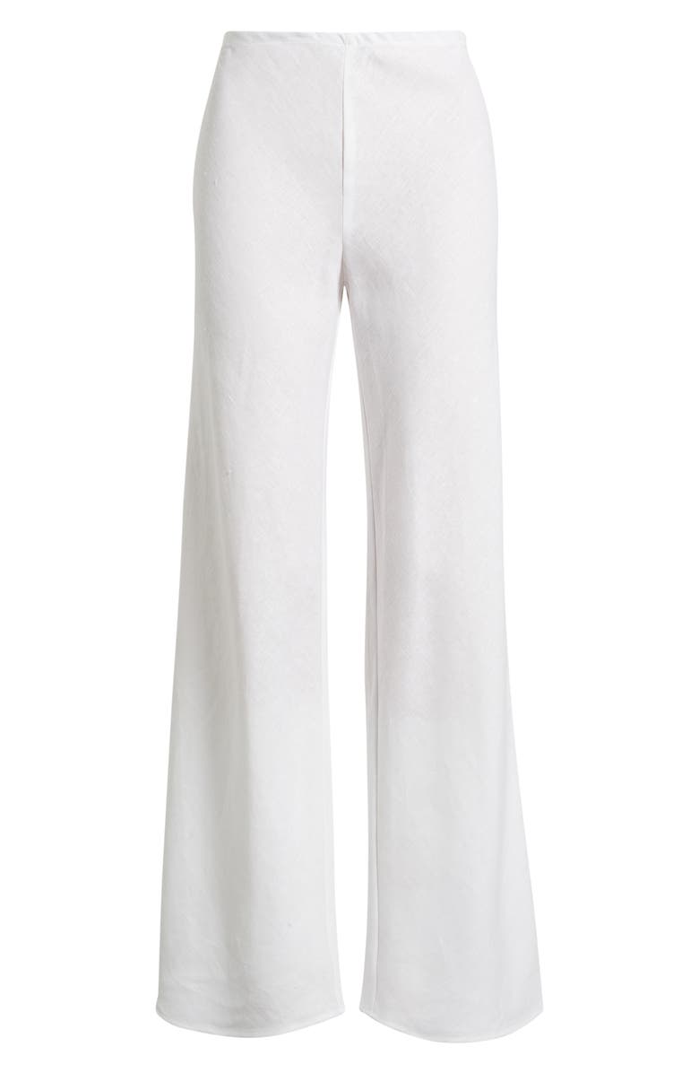 Reformation Gale High Waist Linen Pants, Alternate, color, White
