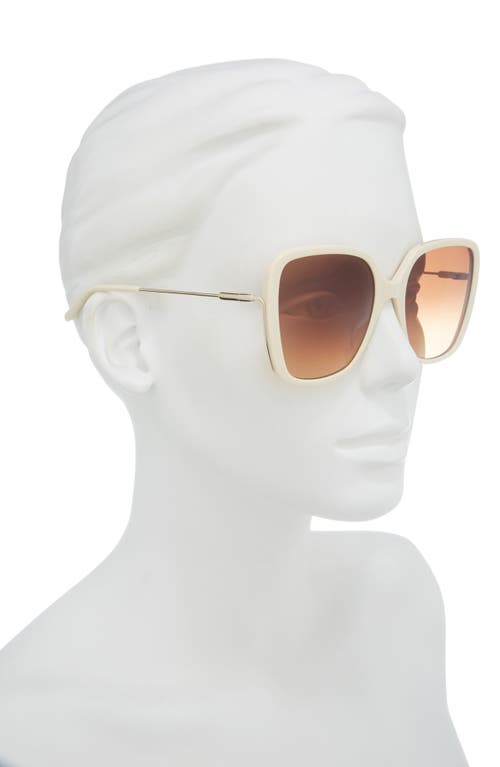 Chloé 57mm Novelty Square Sunglasses In Neutral