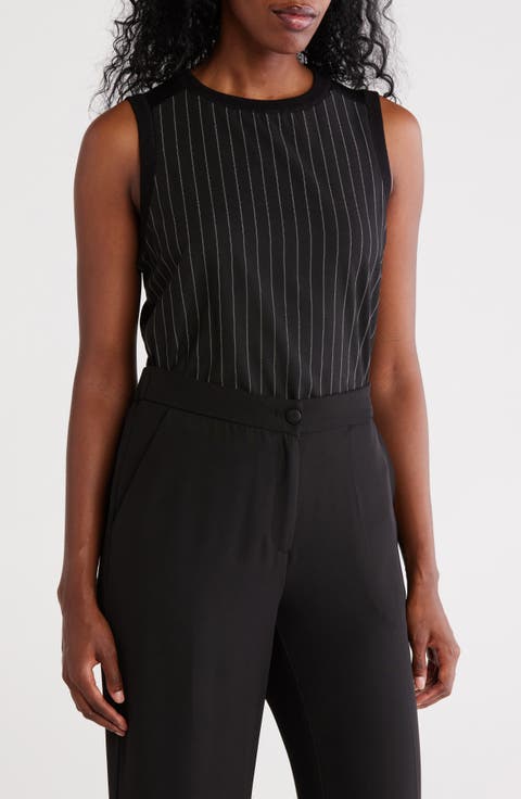 Mixed Media Sleeveless Sweater