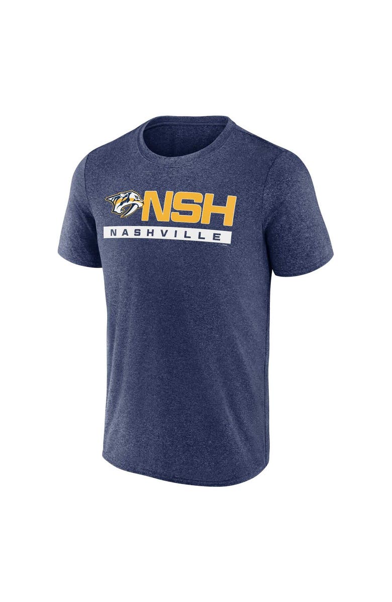 FANATICS Men's Fanatics Branded Heather Navy Nashville Predators Playmaker T-Shirt, Alternate, color, 