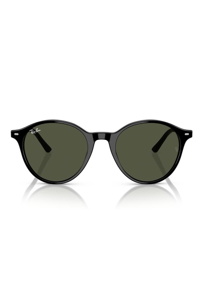 Phantos 53mm Round Sunglasses, Main, color, BLACK