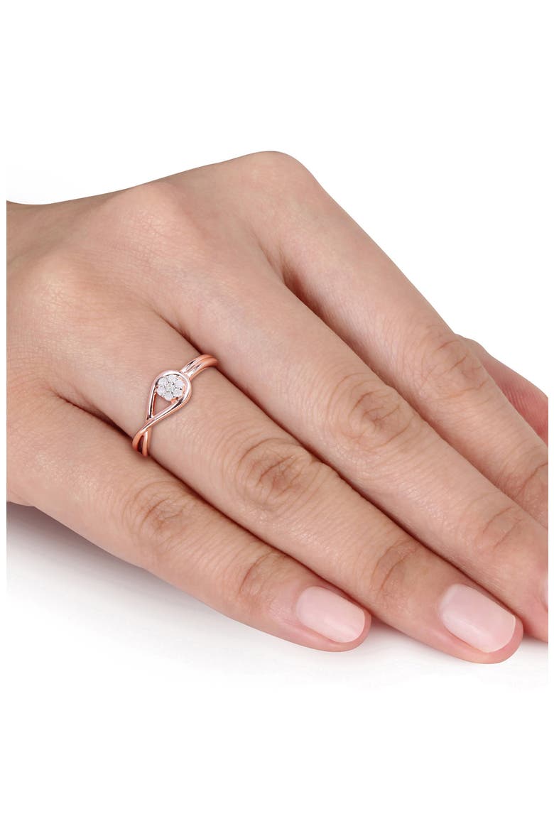 Diamond Infinity Promise Ring, Alternate, color, ROSE