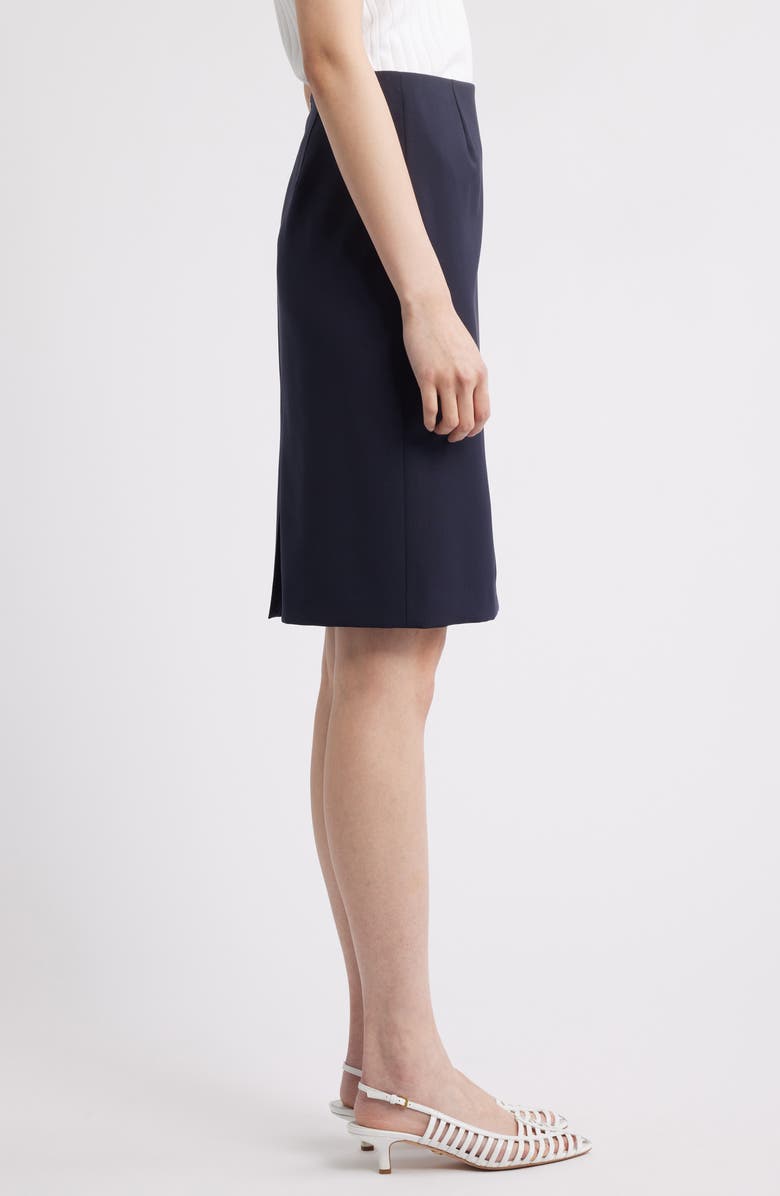 BOSS Vileah Virgin Wool Pencil Skirt, Alternate, color, Dark Blue