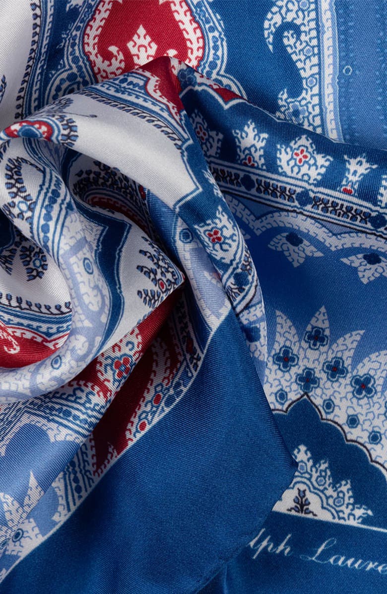 Polo Ralph Lauren Paisley Silk Small Square Scarf, Alternate, color, 