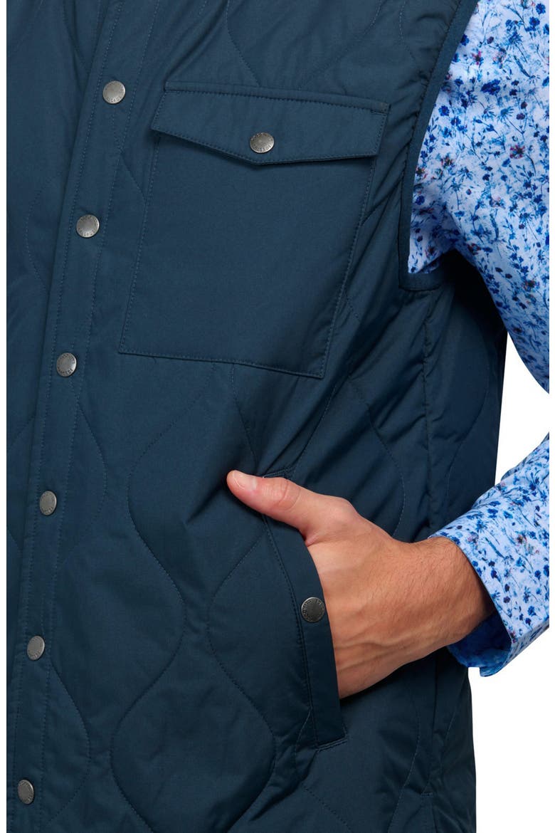 Solid Quilted Puffer Vest, Alternate, color, NAVY