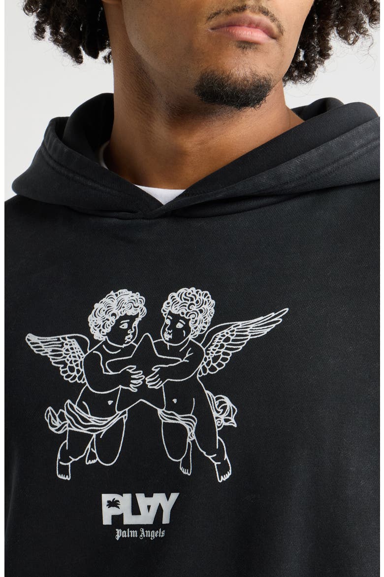 Logo Graphic Hoodie, Alternate, color, BLACK BEAUTY MINERAL WASH
