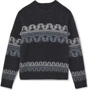 Reiss Lennox Pattern Wool & Alpaca Blend Sweater