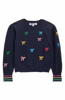 Vigoss Kids' Embroidered Bow Sweater