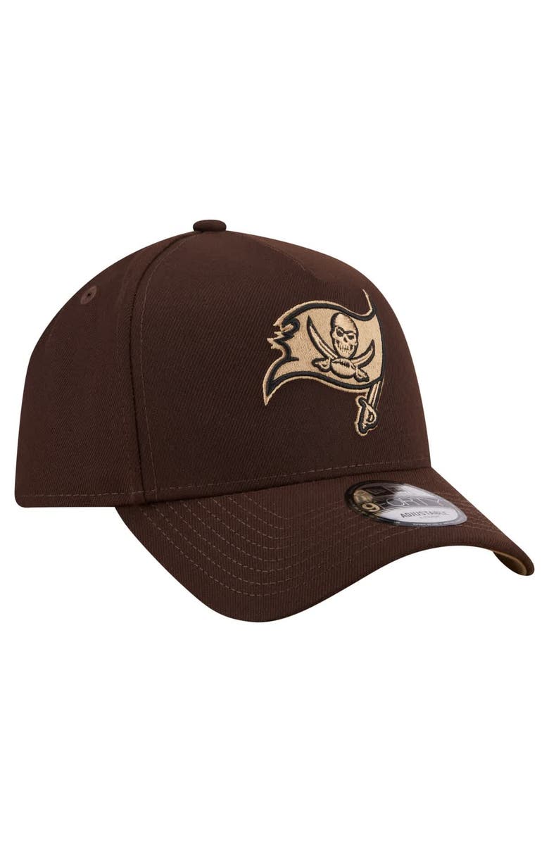 New Era Men's New Era  Dark Brown Tampa Bay Buccaneers Burnt Wood A-Frame 9FORTY Adjustable Hat, Alternate, color, Dark Brown