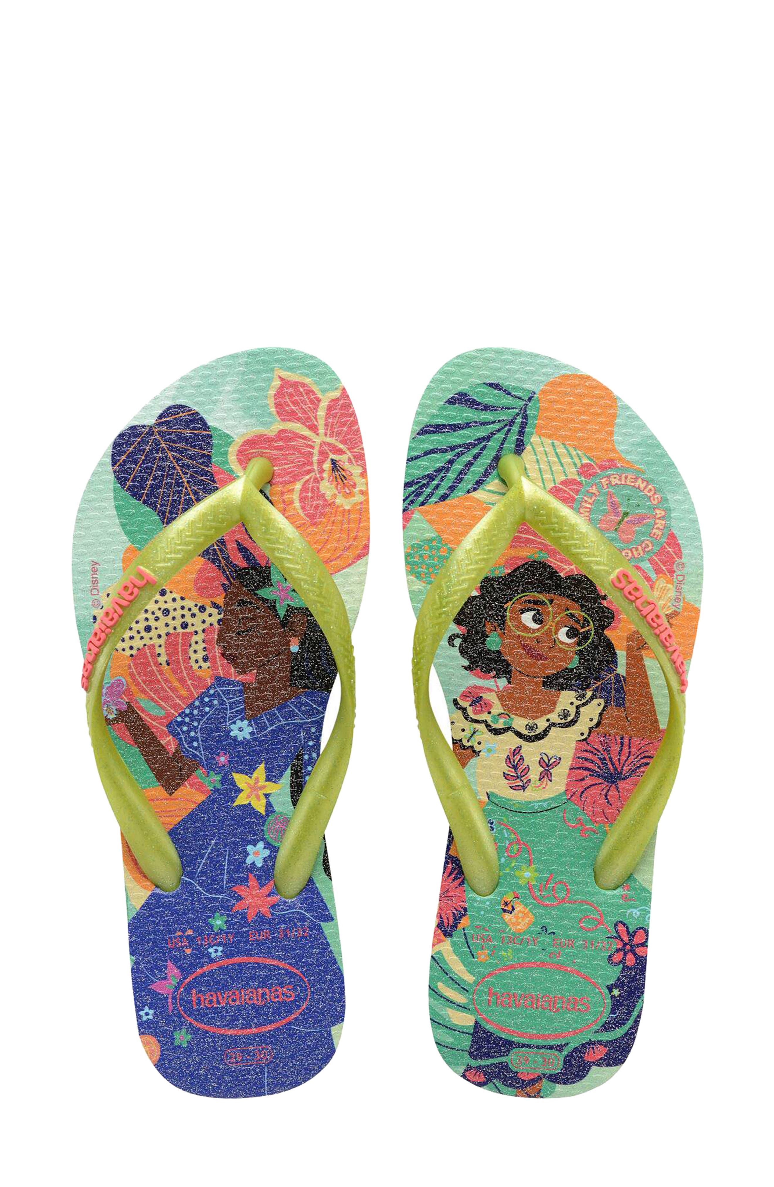 Havaianas Disney Princess Flip Flop, Alternate, color, Matcha Green