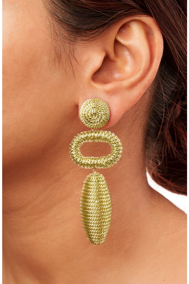 Fontana Drop Earrings, Alternate, color, GREEN