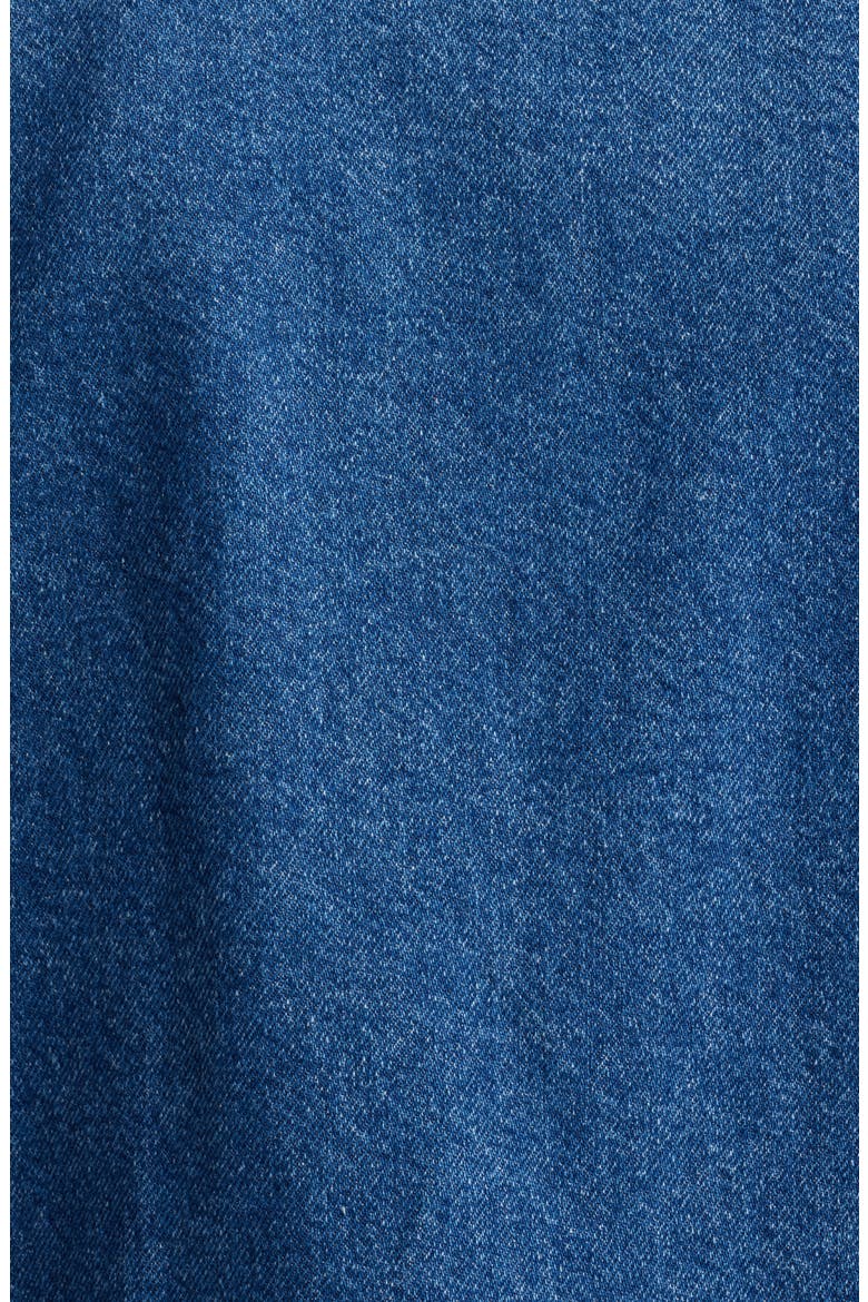 Cheyenne Faux Shearling Collar Denim Zip-Up Utility Jacket, Alternate, color, INDIGO SHERPA