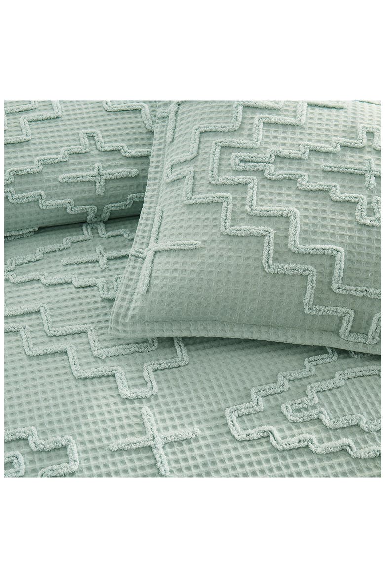 Kiva Steps Comforter & Pillow Sham Set, Alternate, color, SKY GRAY