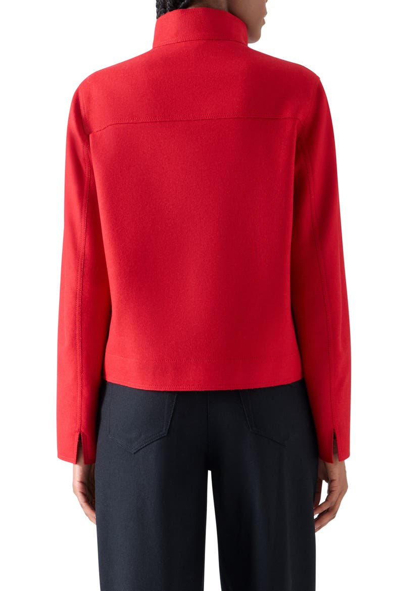 Felted Wool Blend Jacket, Alternate, color, RUSTY RED