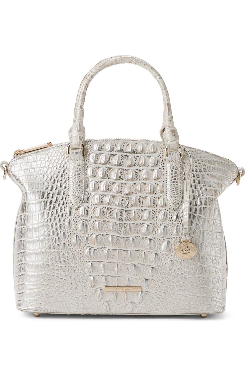 Brahmin Duxbury Croc Embossed Leather Satchel, Alternate, color,
