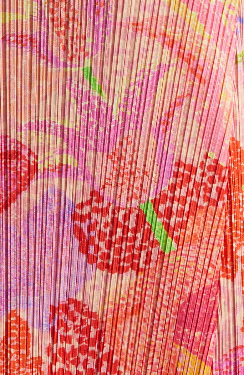 Pleats Please Issey Miyake Foggy Forest Pleated Midi Dress, Alternate, color, Pink