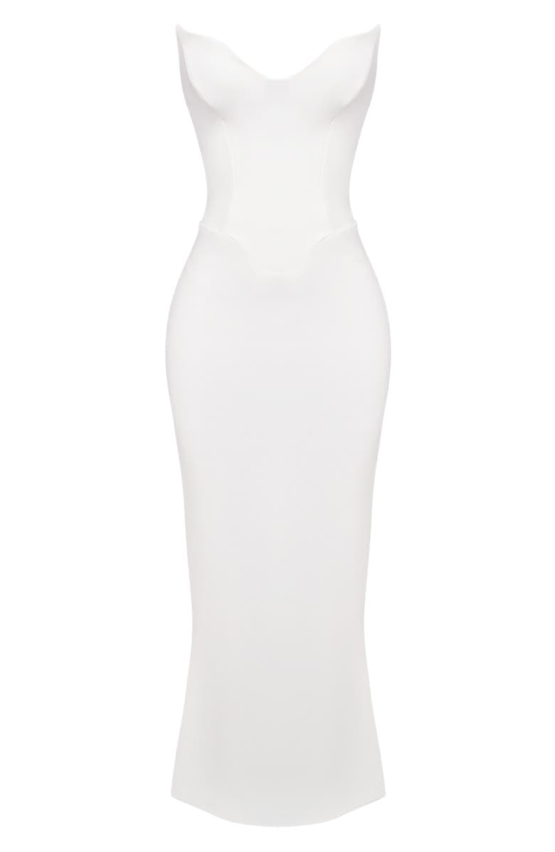 HOUSE OF CB Tamara Strapless Stretch Satin Gown, Alternate, color,