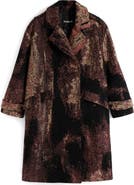 Desigual Marble Print Overcoat
