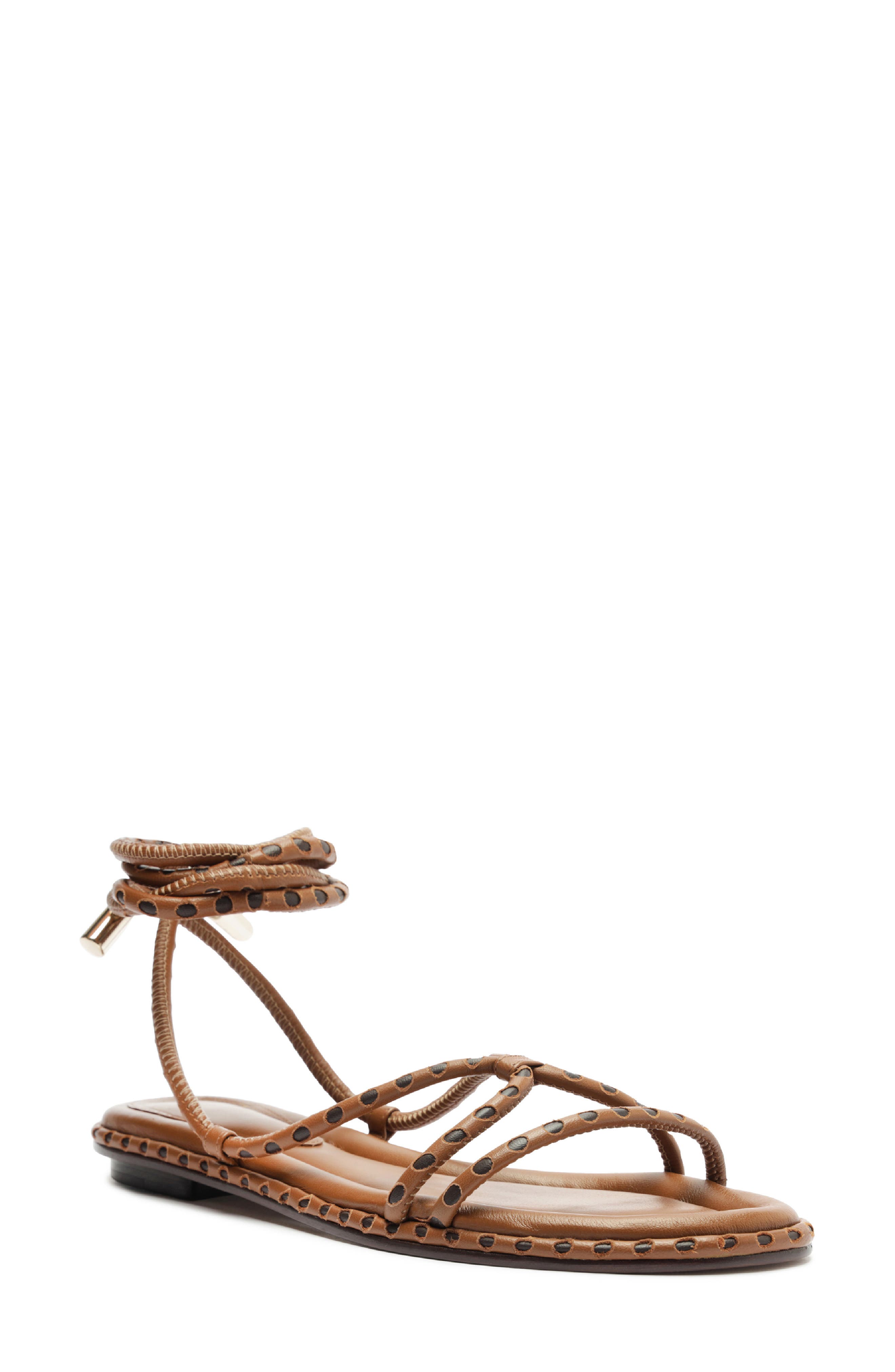 Donna Ankle Wrap Sandal, Main, color, ESPRESSO/ DARK BROWN