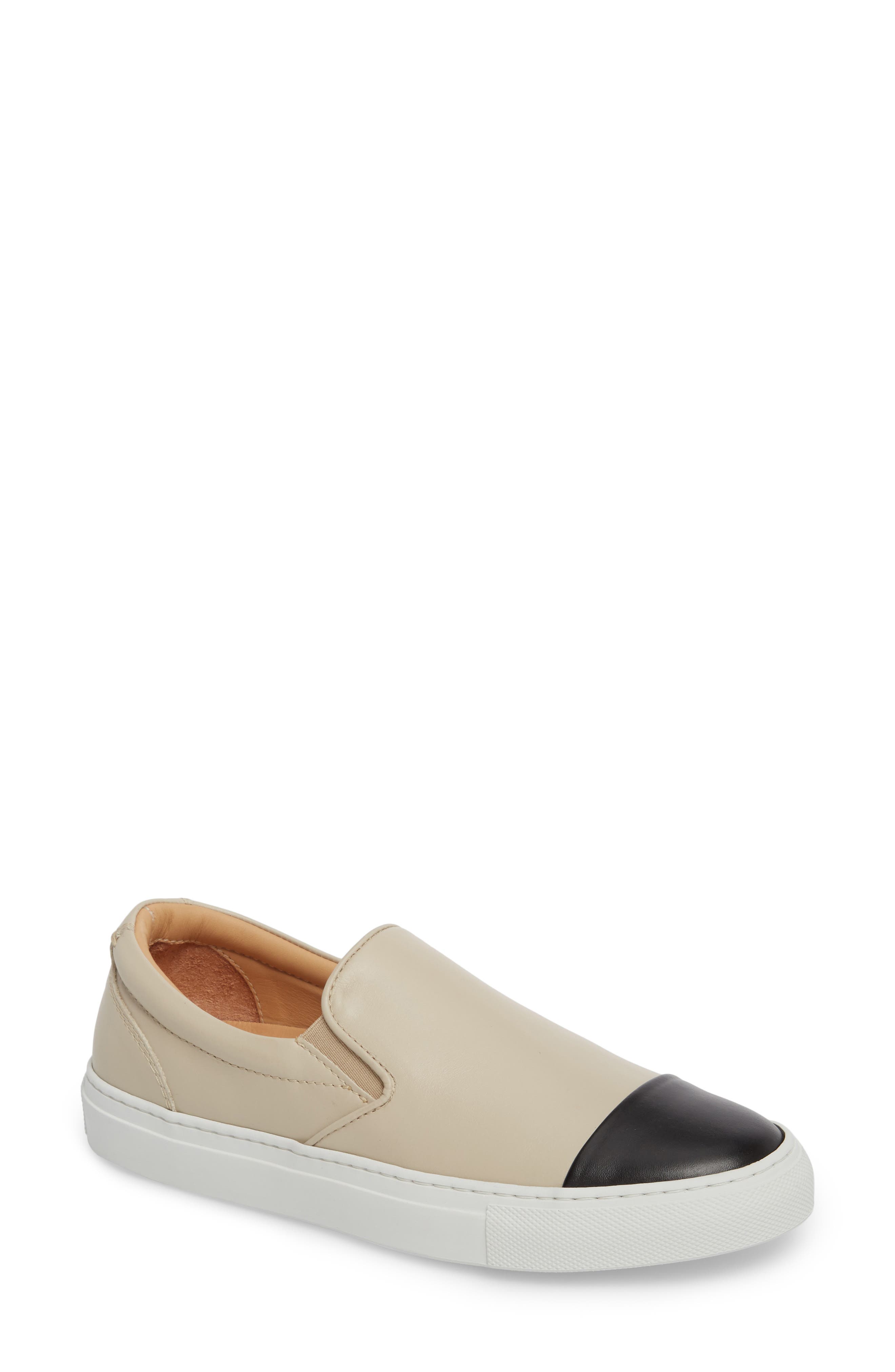 Wooster Cap Toe Slip-On Sneaker, Main, color, BONE