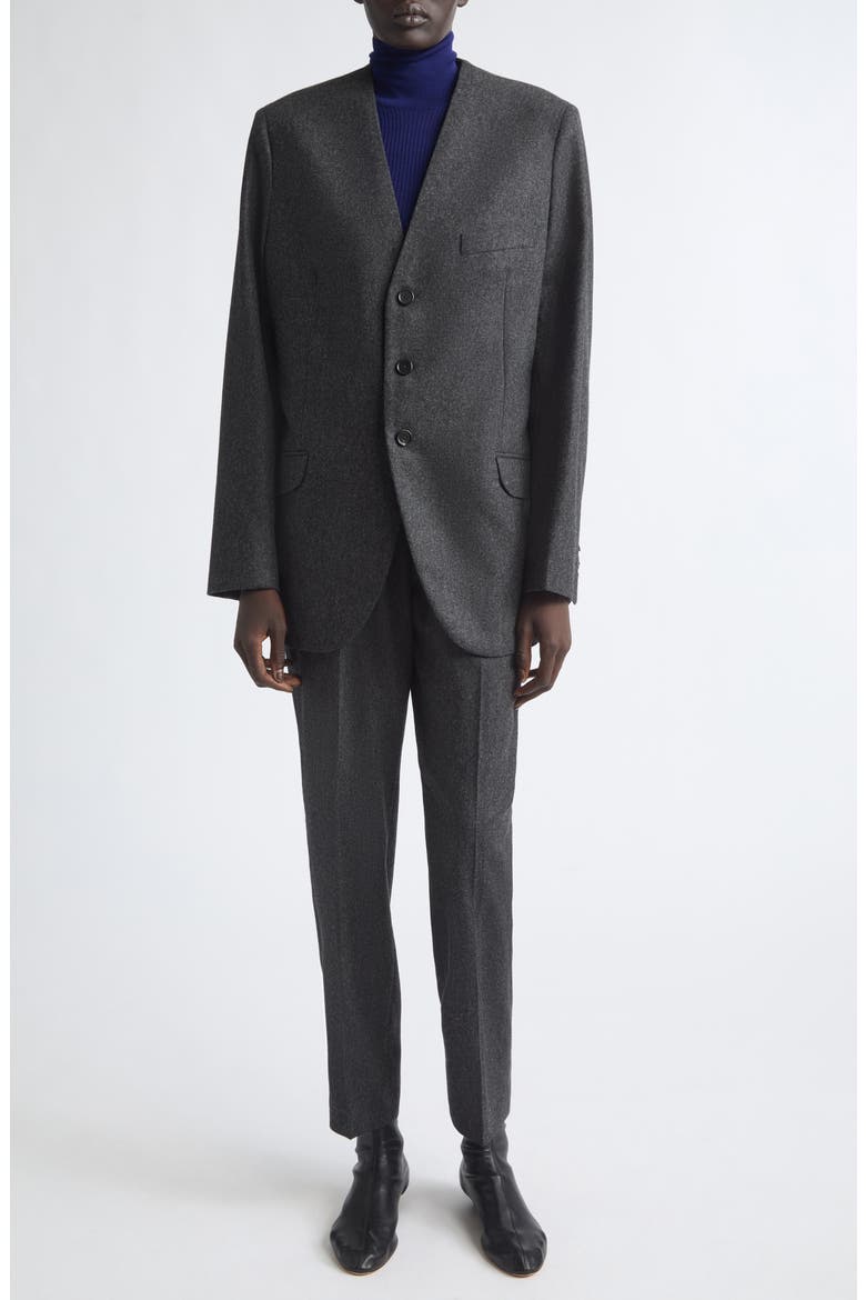 Fitted Long Wool Blazer, Alternate, color, STORM GREY