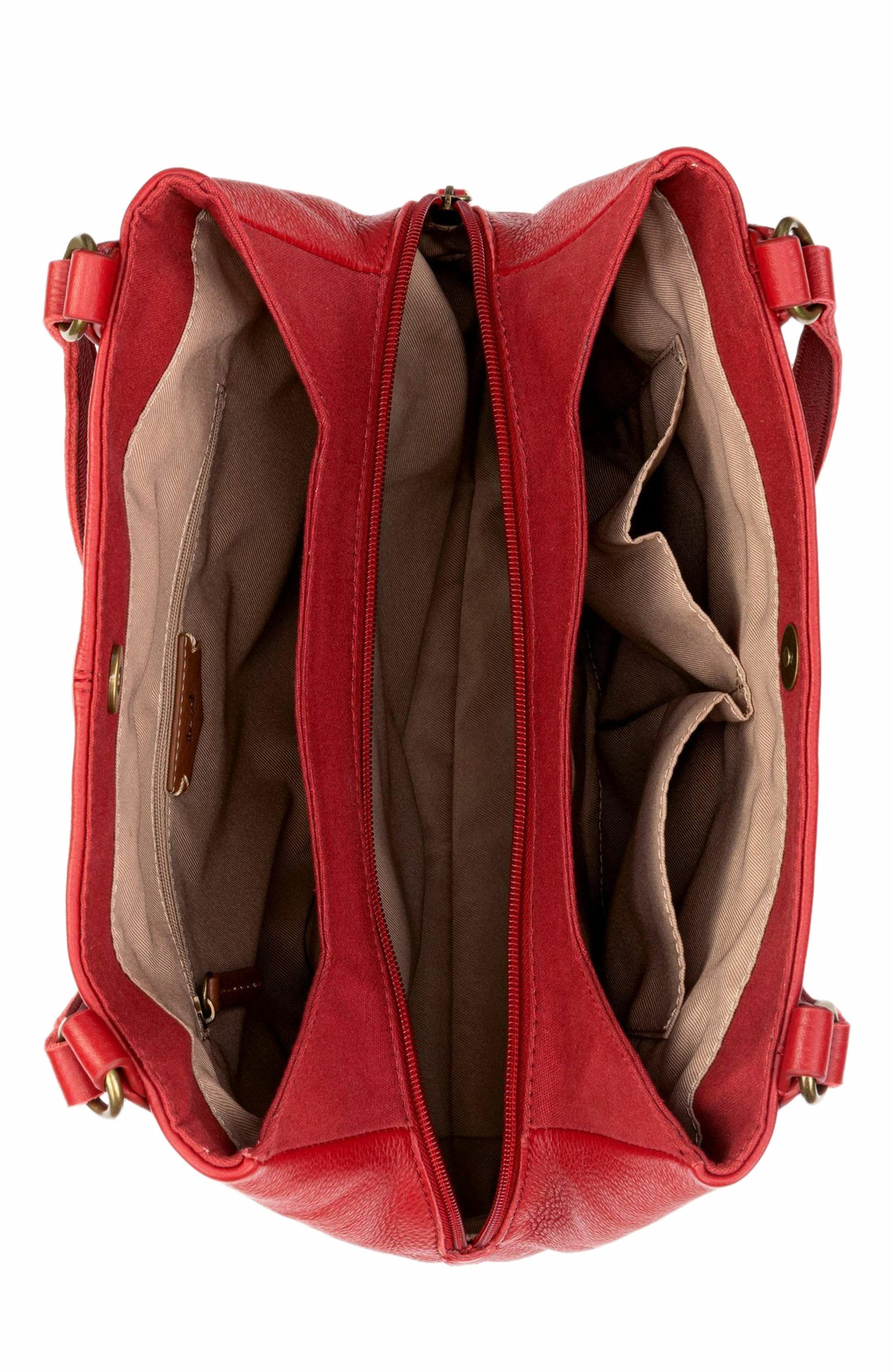 Melrose Leather Satchel, Alternate, color, Scarlet