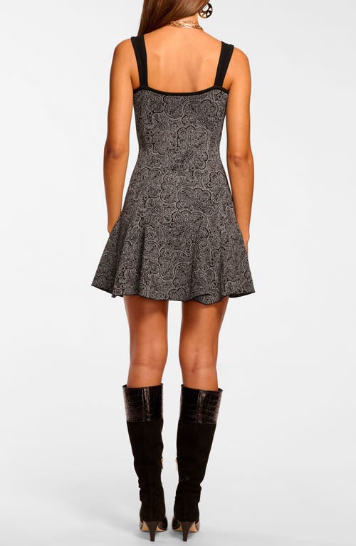 Ramy Brook Lidia Sleeveless Metallic Sweater Mini Dress In Neutral