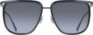 FERRAGAMO 58mm Gradient Modified Rectangular Sunglasses