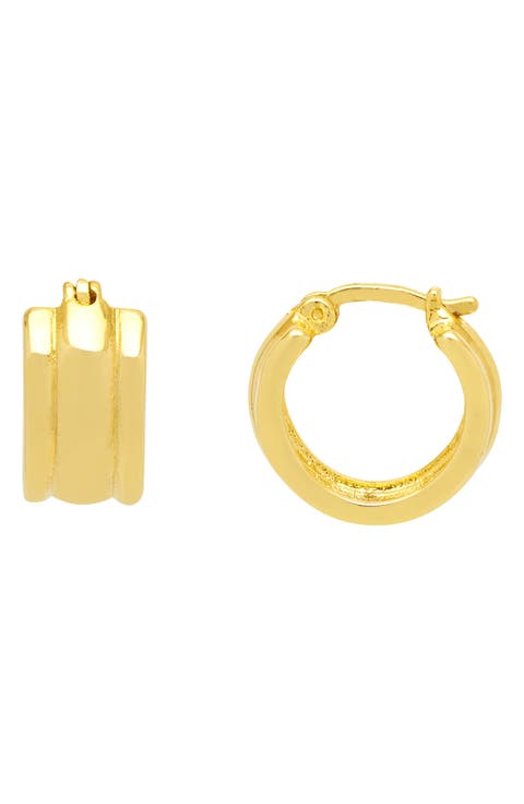 Chunky Textured Hoop Earrings