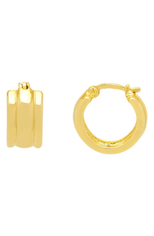 Estella Bartlett Chunky Textured Hoop Earrings In Gold