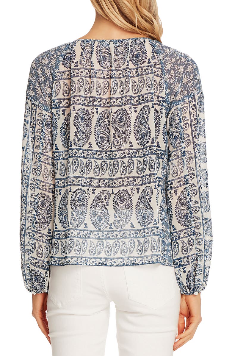 Vince Camuto Paisley Chiffon Blouse, Alternate, color, 
