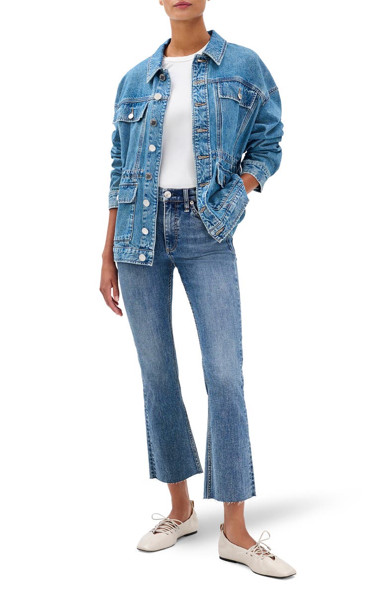 rag & bone Flexi Peyton Raw Hem Mid Rise Ankle Bootcut Jeans, Alternate, color, Woodstock