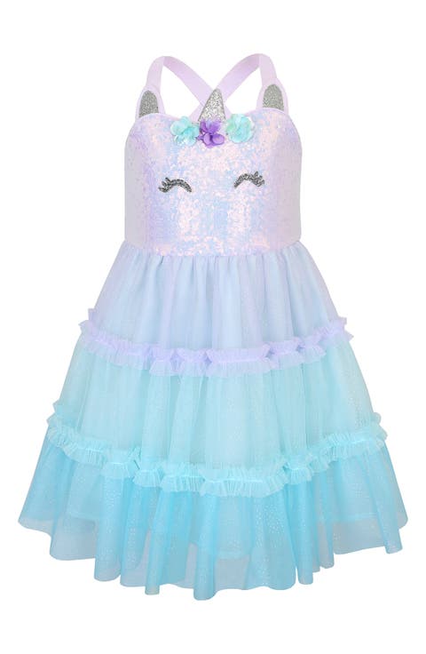 Kids' Unicorn Sequin Mesh Dress (Little Kid)