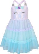 Zunie Kids' Unicorn Sequin Mesh Dress