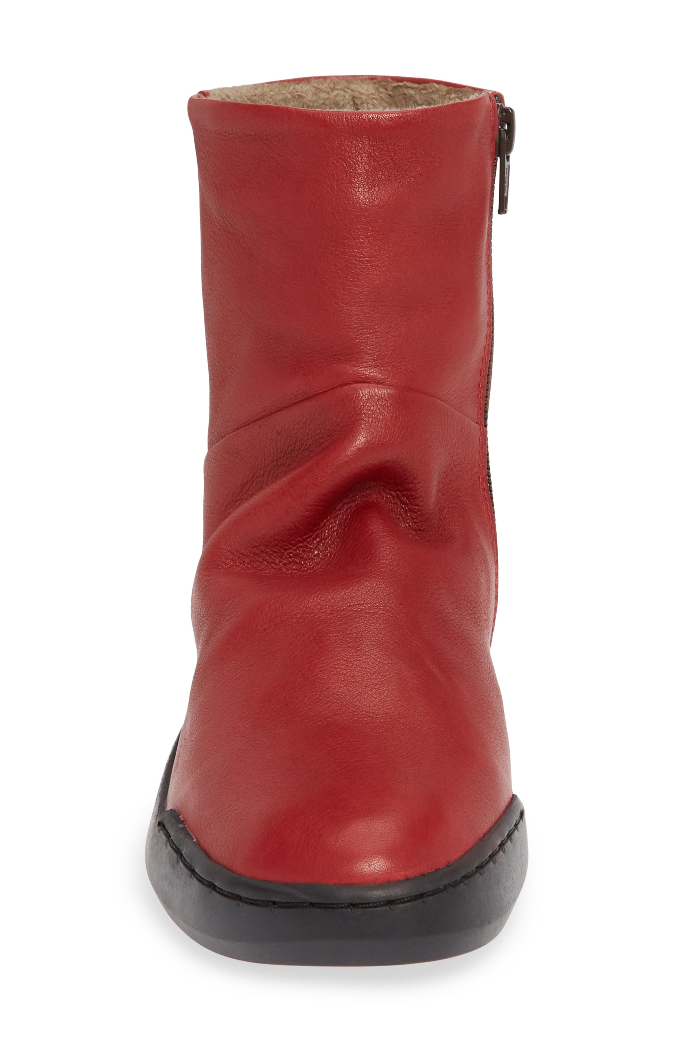 Bler Bootie, Alternate, color, RED LEATHER