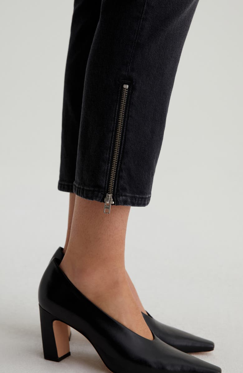 AG Mari Zip Hem Mid Rise Ankle Slim Straight Leg Jeans, Alternate, color, 