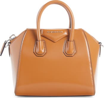 'Mini Antigona' Box Leather Satchel