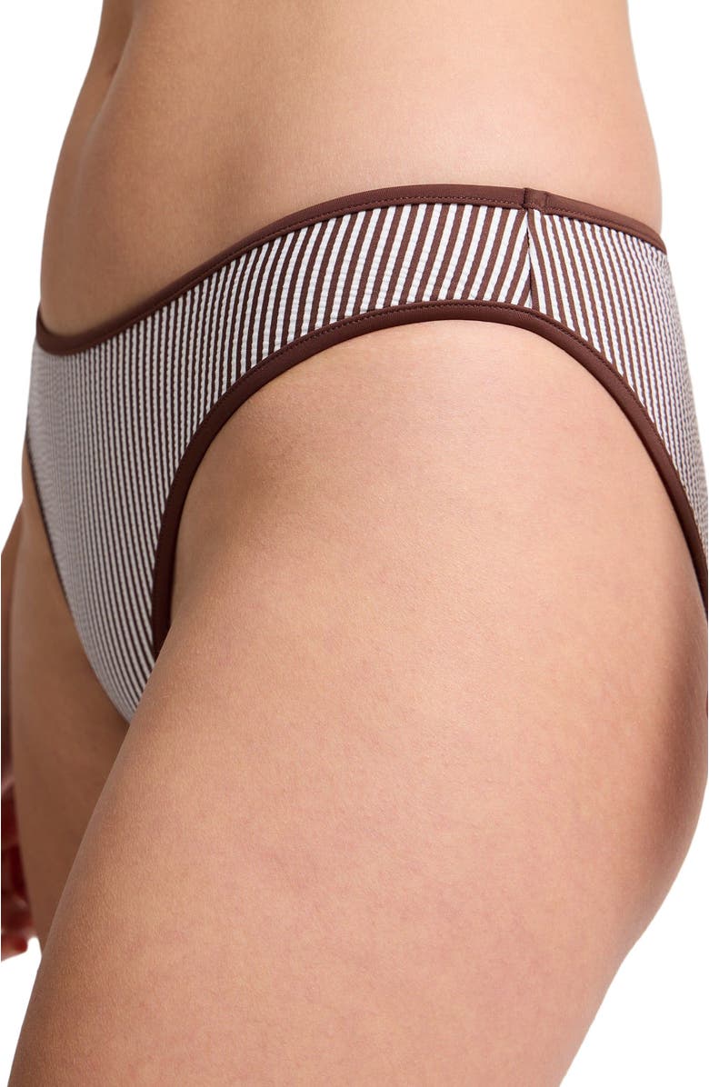 Onia Milly Bikini Brief Bottom, Alternate, color, Brown/White