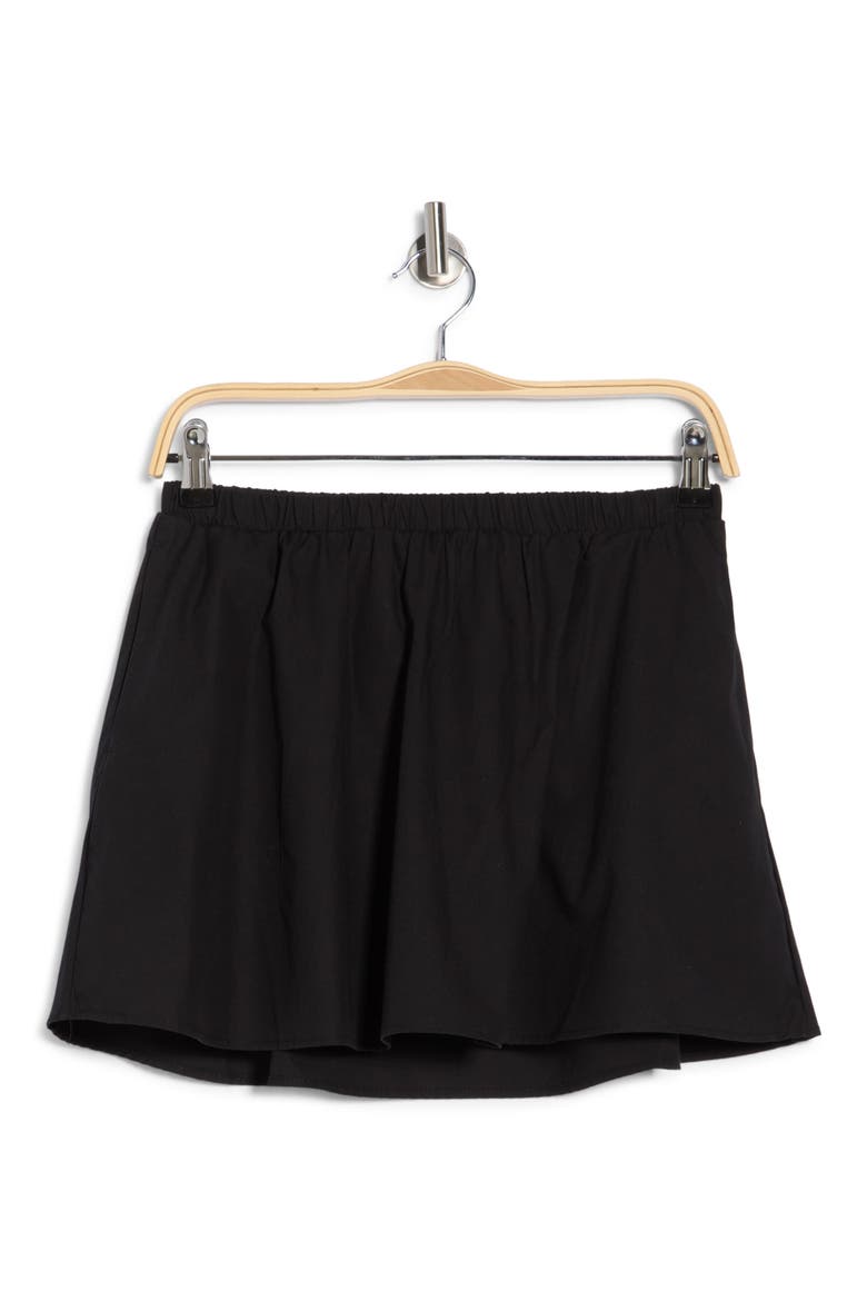 Solid A-Line Skort, Alternate, color, BLACK