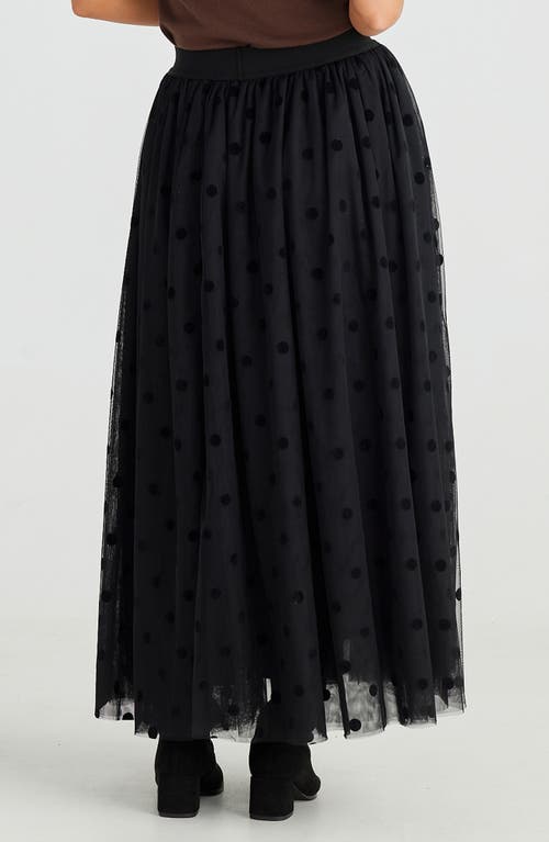 BRAVE + TRUE BRAVE+TRUE CARRIE VELVET DOT TULLE MAXI SKIRT