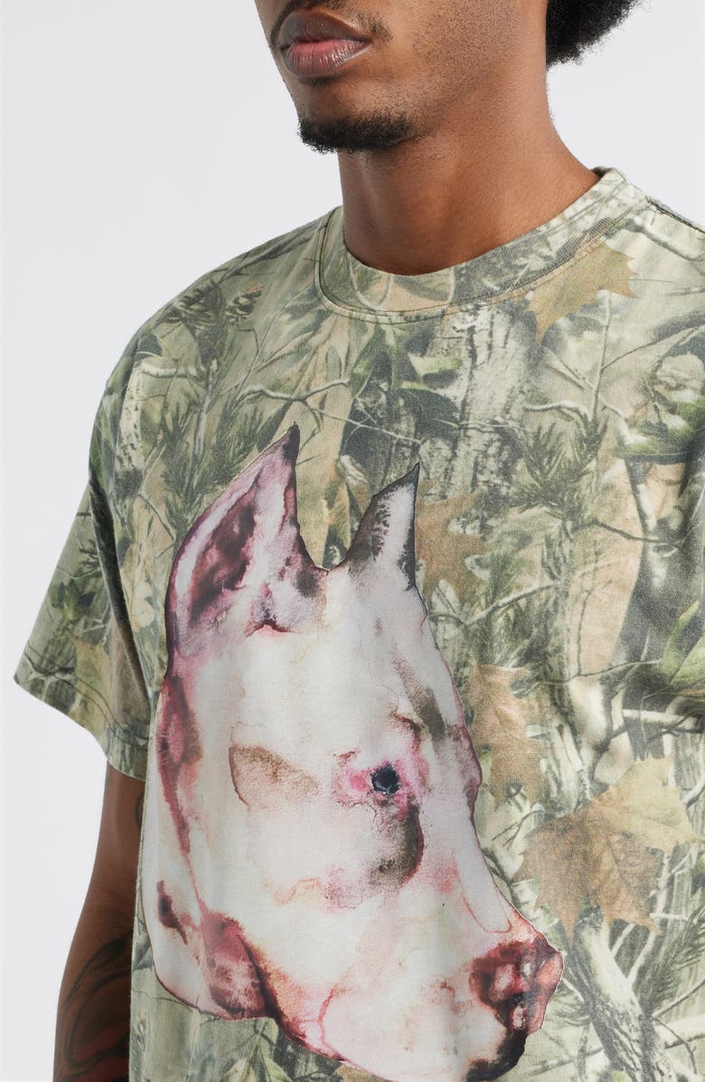 Obey Pit Forest Camo Cotton T-Shirt, Alternate, color, Leaf Camo