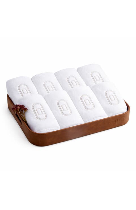 Set of 6 Monogram Fingertip Towels