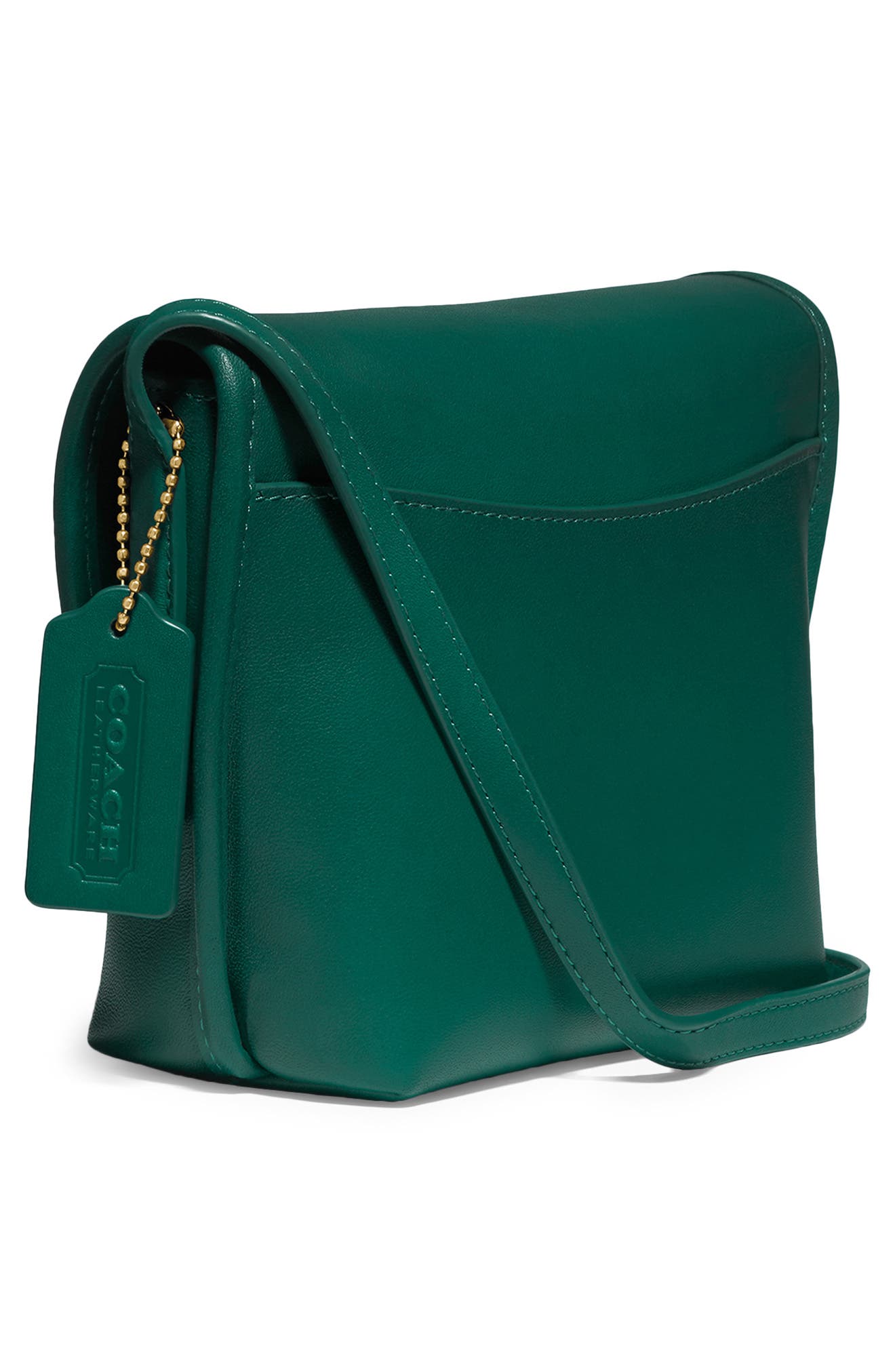 COACH Originals Leather Turnlock Pouch, Alternate, color, 