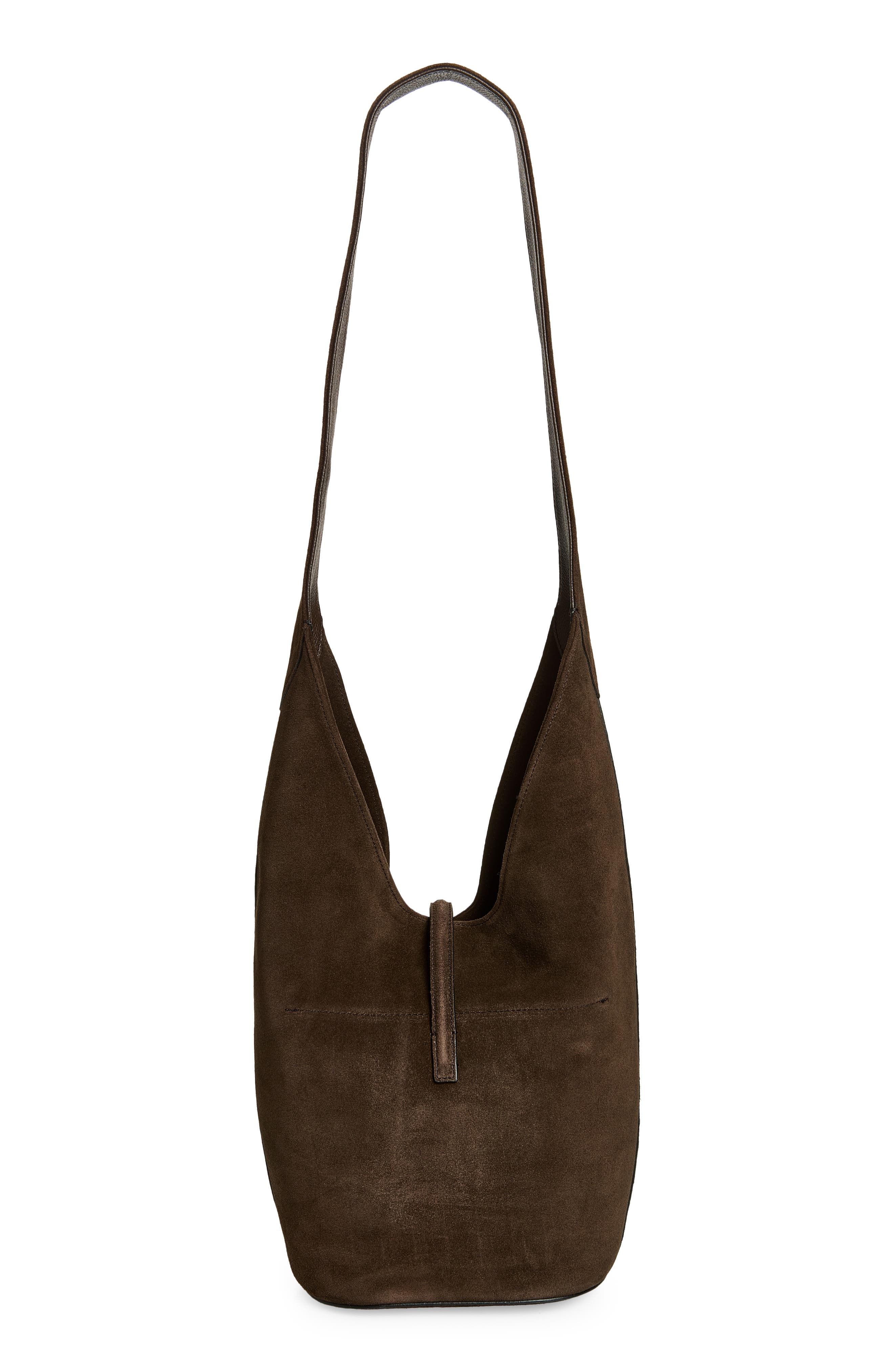The Siena Suede Crossbody Bag, Alternate, color, DARK CHOCOLATE