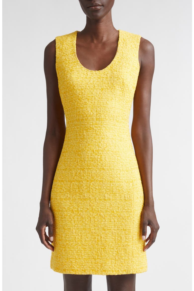 Frosted Tweed Dress, Alternate, color, SUNSHINE YELLOW