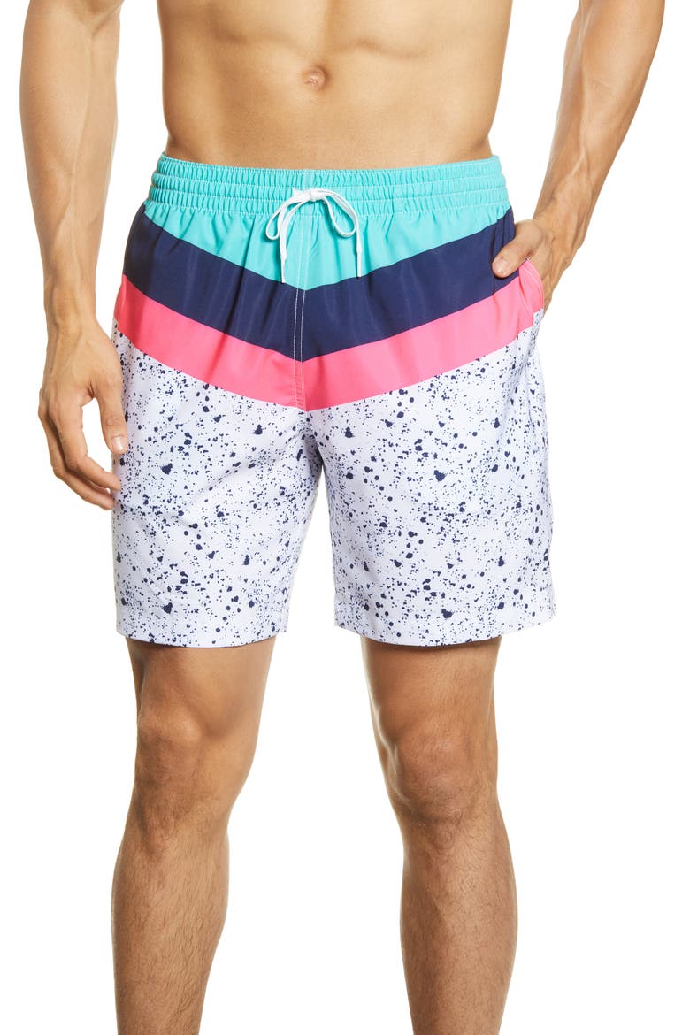 Aquatic Libations 7-Inch Swim Trunks, Main, color, TURQUOISE/ AQUA