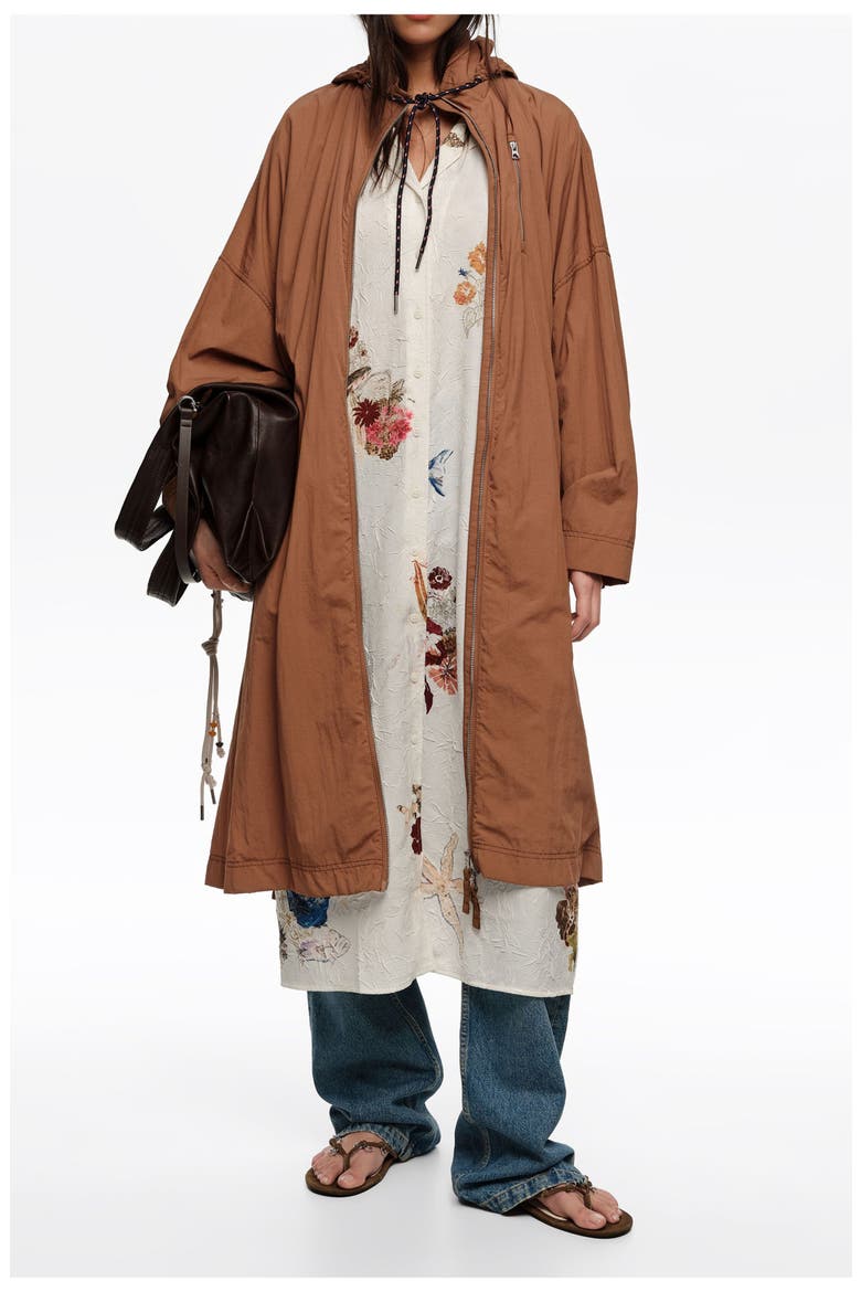Off-White Seabed Wrinkled Fabric Shirt Dress, Alternate, color, SEABED OFF WHITE